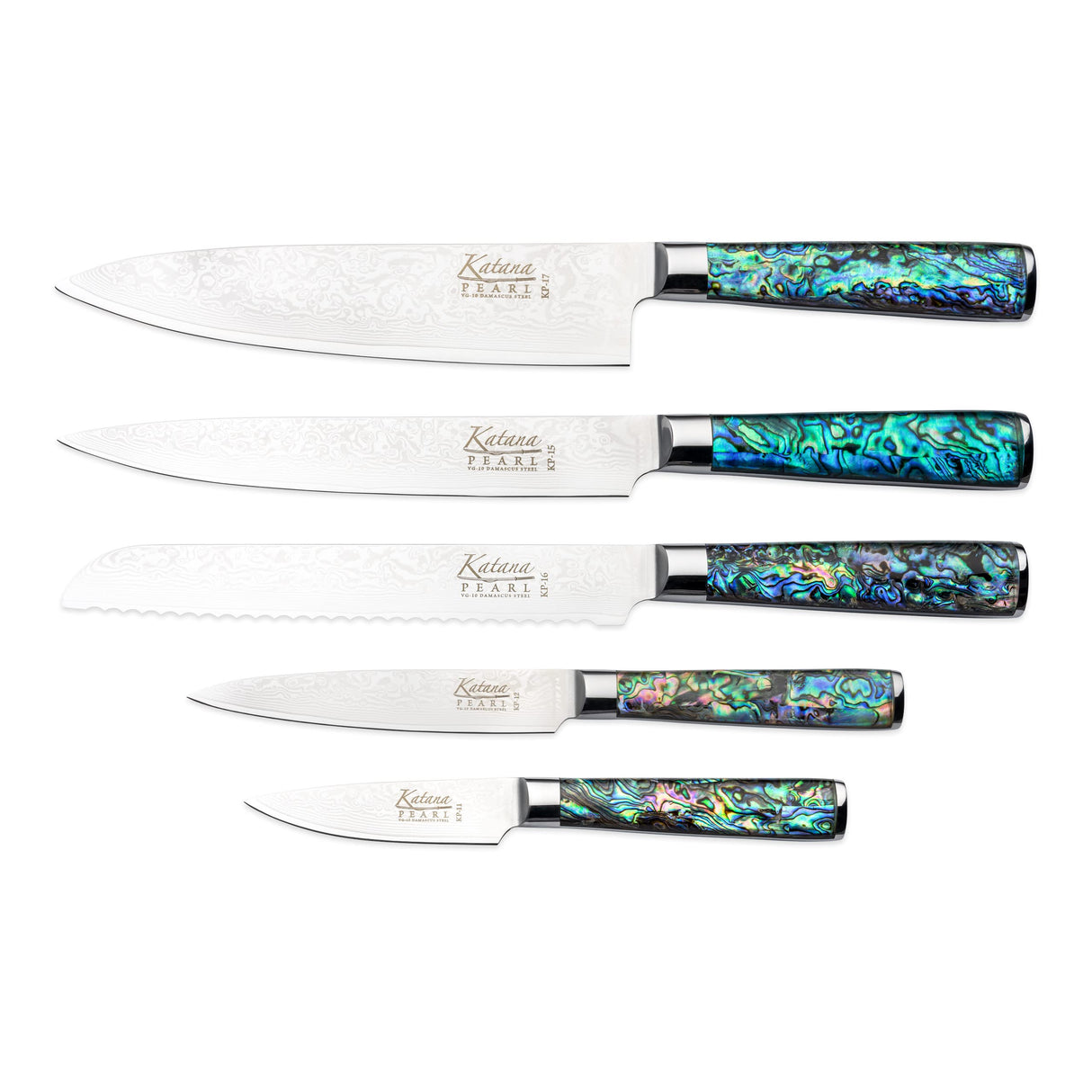 Juego de 6 Cuchillos Katana Pearl KP-600/6B, Katana Saya