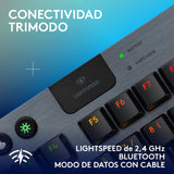 Logitech G G915 X LIGHTSPEED TKL, Teclado para gaming inalámbrico de perfil bajo, teclas de PBT de doble moldeado, elegante acabado aluminio, clic perceptible azul GL -PC/Mac, QWERTY US INT'L - Negro