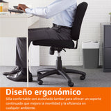 Amazon Basics Silla de Oficina con Respaldo Acolchado, Agradable en la Espalda, Altura Ajustable, fácil Montaje, 65 D x 61 W x 87.5-98 H cm, Color Negro