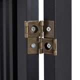 Relaxdays Barrera Seguridad Niños, Valla Protectora, Puerta, 92x206cm, Plegable, Cerca Protección Bebés, Perros, Negro, Tablero de Fibras