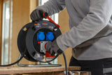 Brennenstuhl Garant CEE 1 V2 IP44 Carrete de Cable (CEE con Cable de 30 m en Negro, Fabricado en Alemania, Uso Permanente para Exteriores IP44)