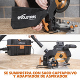 Evolution Power Tools - R185CMS-Li Sierra ingletadora, ingletadoras, Inalámbrica, ingletadora bosch profesional, engletadora para madera profesional, tronzadora, ingletadora telescopica, 185 mm