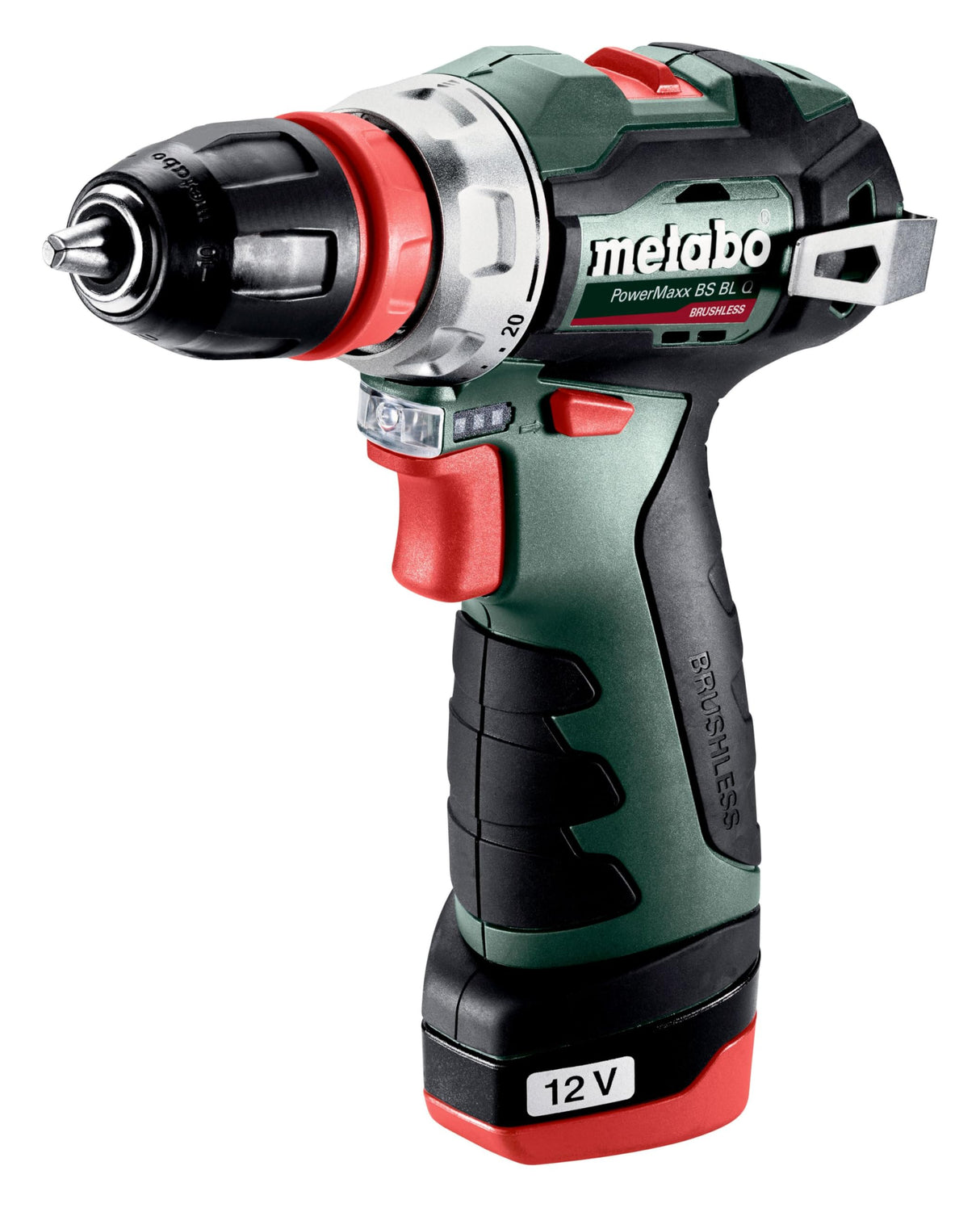 metabo PowerMaxx BS BL Q 601749500 - Taladro atornillador inalámbrico Li-ION 12V 2Ah + 2 pilas