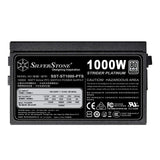 SilverStone SST-ST1000-PTS - Strider Platinum Series, 1000W 80 Plus Platinum, fuente de alimentación ATX PC, ventilador de 120 mm HYB, 140 mm de profundidad, 100% modular
