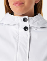 Geox W Delray Chaqueta, Blanco (Brillante), 44 para Mujer