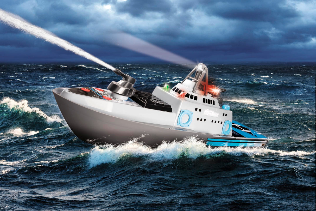 Carson 500108050 RC- Coastguard 2.4G 100% RTR - Barco teledirigido, Barco RC, Barco teledirigido para niños y Adultos, Incluye Mando a Distancia