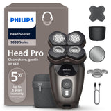 Afeitadora de cabeza Philips Serie 9000 Pro - Afeitadora de cabeza para hombres y mujeres, cabezal flexible 360°, cuchillas ComfortCut para un afeitado apurado y suave, modelo HS9980/15