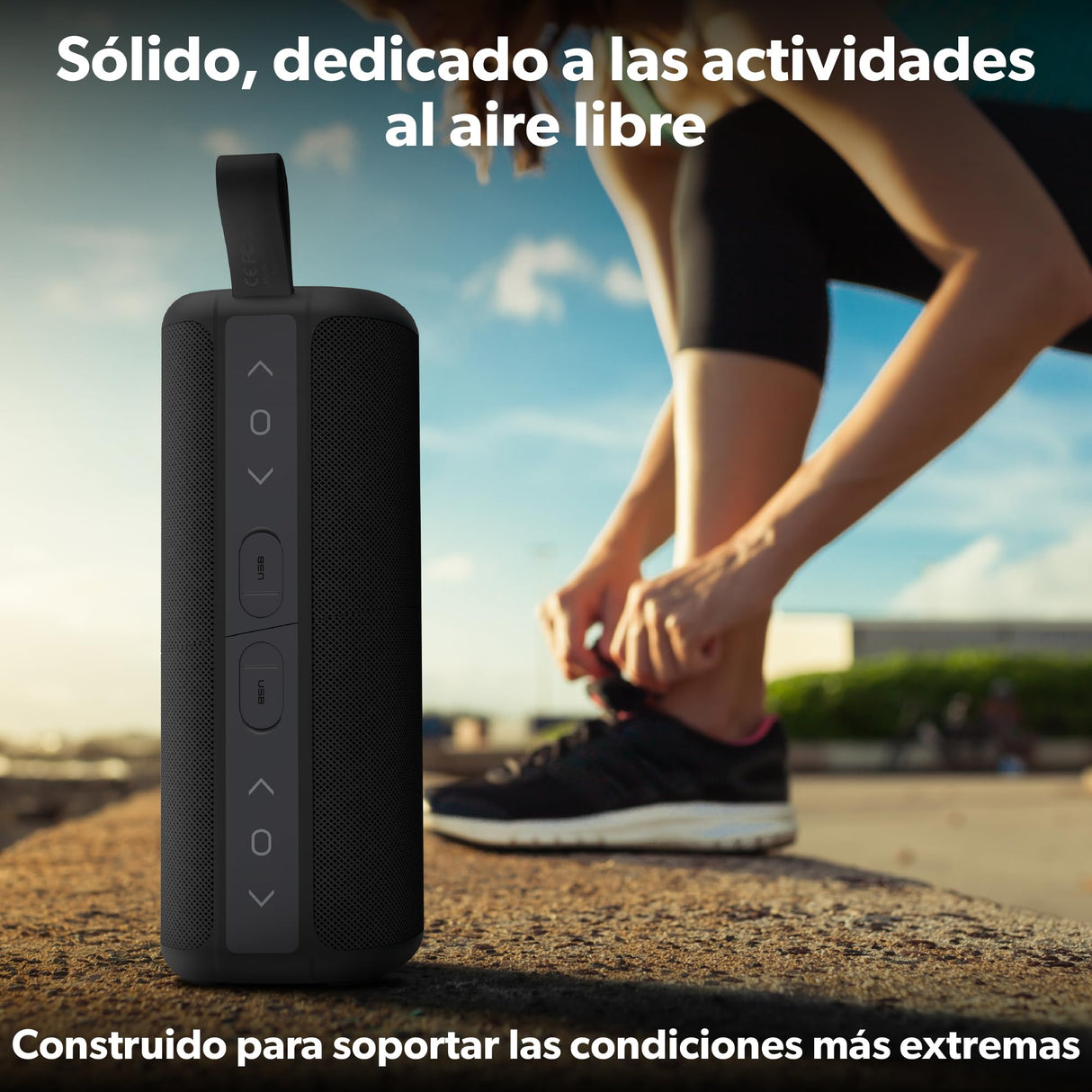 T'nB - Altavoz Bluetooth portátil 2 en 1, Resistente al Agua, Flotante, Resistente al Agua, estéreo, Bluetooth 5.0 Compacto, Controles Integrados, Altavoz inalámbrico, Color Negro