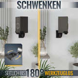 RICOO Soporte Altavoz para Pared (2 Piezas) Giratorio Inclinable Brazo para bafles Wall-Mount Universal LH051-B Negro