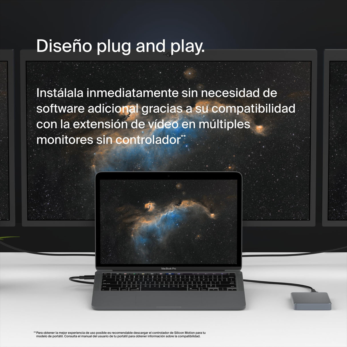 Belkin Connect - Estación de acoplamiento USB-C 11-en-1 Dock Pro (compatible con 3 monitores, Silicon Motion, Macbook, Windows, Chromebook, PD de 100 W, transferencia de 10 Gb/s, Ethernet de 2,5 Gb/s,