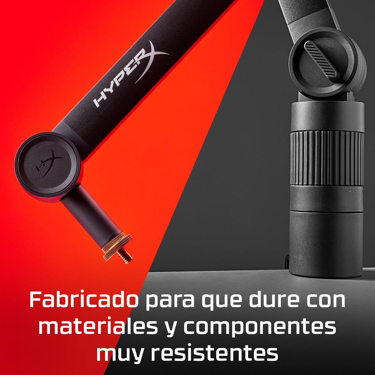 HyperX Caster - Brazo para micrófono y cámara, soporte, streaming y creación de contenido, hasta 1kg de peso, Negro