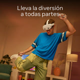 Meta Quest 3S 128 GB Sumérgete en la Realidad Mixta - Pack Gorilla Tag Cardboard Hero Headset - Incluyen 3 Meses de Prueba para Meta Horizon+