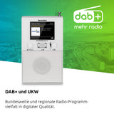 TechniSat DIGITRADIO Flex 2 - Radio Dab con Enchufe (Dab+, Radio FM, Entrada de Audio, transmisión de Audio Bluetooth, Radio Despertador, Memoria de Favoritos), Color Blanco