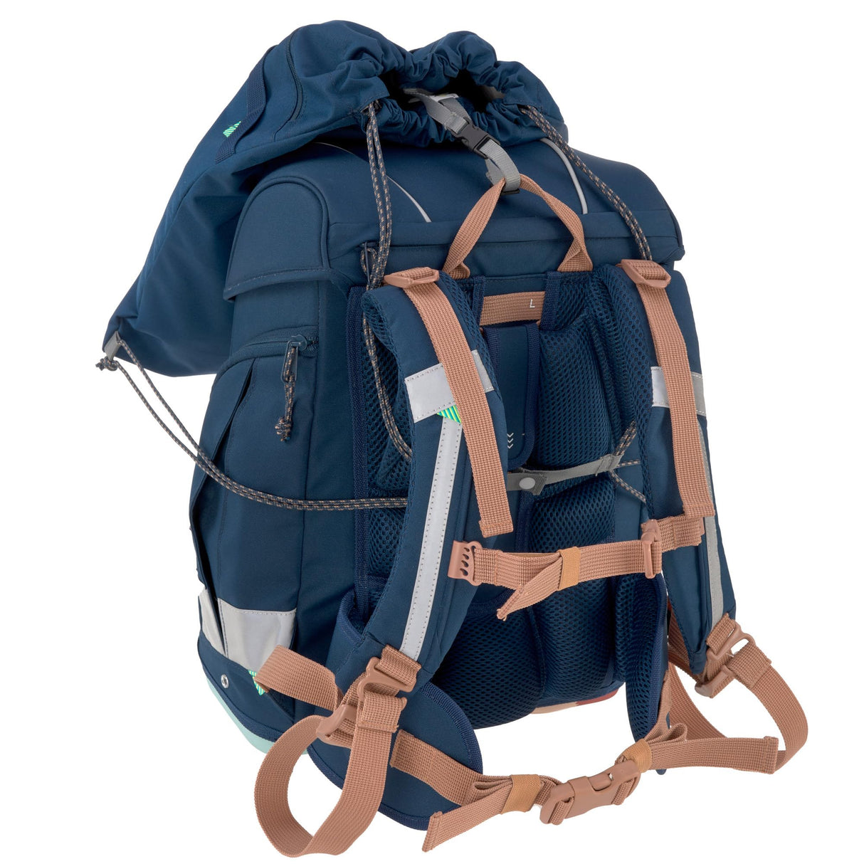 LÄSSIG Juego de mochilas escolares de 7 piezas para niños/ School Set Boxy Unique, navy