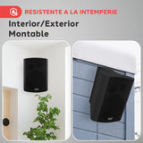 Pyle par de sistema de altavoces resistentes al agua 6.5”, Impermeables, Montaje de pared, Interiores, Exteriores, Sonido Estereo. Negro