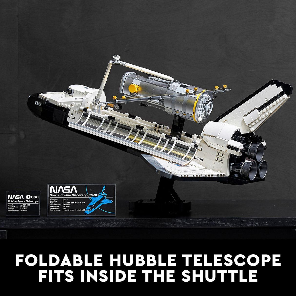 LEGO Icons Transbordador Espacial Discovery de la NASA, Maqueta de Construcción para Adultos de Temática Espacial, Decoración para la Casa y Oficina, Regalo para Hombres y Mujeres 10283