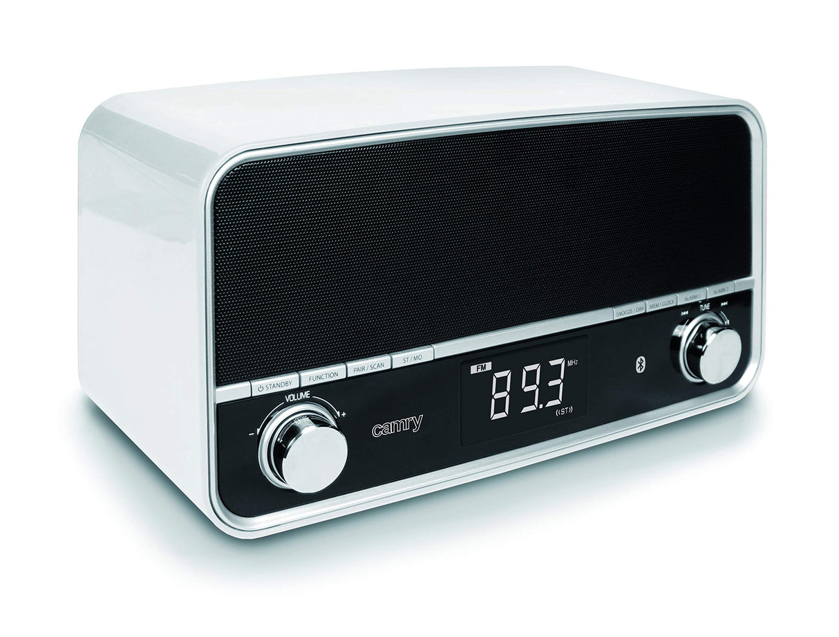 CR 1151 W Radio Despertador Digital Bluetooth, Am FM, Retro, USB