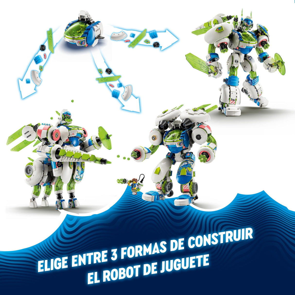 LEGO DREAMZzz 3 en 1 Mateo y Z-Blob Caballero Meca de Combate Robot y Lanzadera Espacial de Juguete de Construcción, Regalo para Niños y Niñas de 10 Años o Más, Juego Creativo con 4 Minifiguras 71485