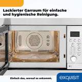 Exquisit® Microondas Combi de Encastre con Marco, 25L, 900W, Grill 1100W, 10 Niveles de Potencia en Función Convección, Acabado Acero Inox, Display Digital, Plato 31,5Cm, Medidas 38,2x59,5x1,9 Cm.