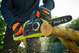 RYOBI - Motosierra Eléctrica Sin Cable a Batería 18V ONE+ Motor Brushless - Guía 30cm - Usos Regulares y Domésticos, Pequeña Poda, Producción de Leña - OCS1830