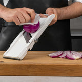 Benriner BN-64W-1 Mandolina Cortadora Para Verduras, Plástico ABS, 3 Cuchillas Intercambiables, Blanca, Clásica
