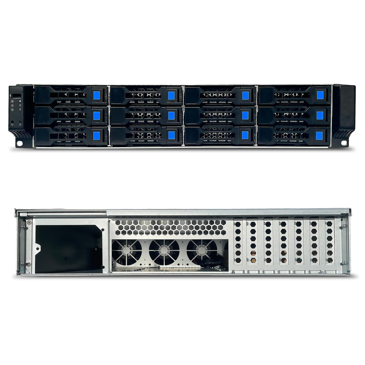 FANTEC SRC-2612X07 12Xsas&Sata sin NT Negro Plata