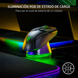 Razer Mouse Dock Pro & Charging Puck - Base de carga inalámbrica magnética & módulo para ratones compatibles, Hyperspeed 4K, iluminación 8 RGB Chroma) - Negro