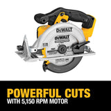 DeWalt DCS391N-XJ - Sierra circular XR 18V, diámetro de165 mm y 55 mm de profundidad sin cargador/batería, Arándano