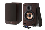 Sharp CP-SS30(BR) Pareja Altavoces estantería Activos 2vías, 60W RMS (2x30W) Carcasa Madera, Bluetooth v5.0, USB, óptica, Auxiliar, RCA, Ajuste Graves y Agudos, Rejilla extraíble, Mando a Distancia.