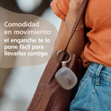 JVC Gumy Premium Auriculares Bluetooth True Wireless con Cancelación de Ruido, Bluetooth 5.4, Modo Ambiente, Baja Latencia, 26h batería, Estuche Translúcido USB-C, Marrón Mocha - HA-A23T-T