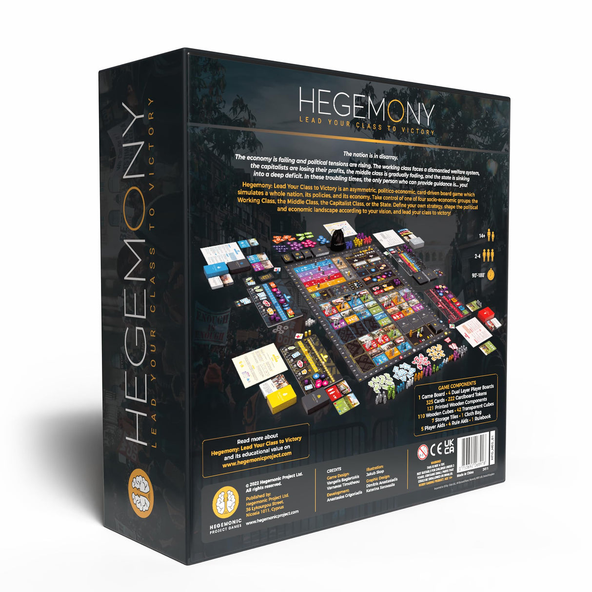 Hegemony Lead Your Class to Victory | Unique Asymmetric Card Driven Game | Political Economic Board Game | Ages 14+ | 2-4 Players | English Version