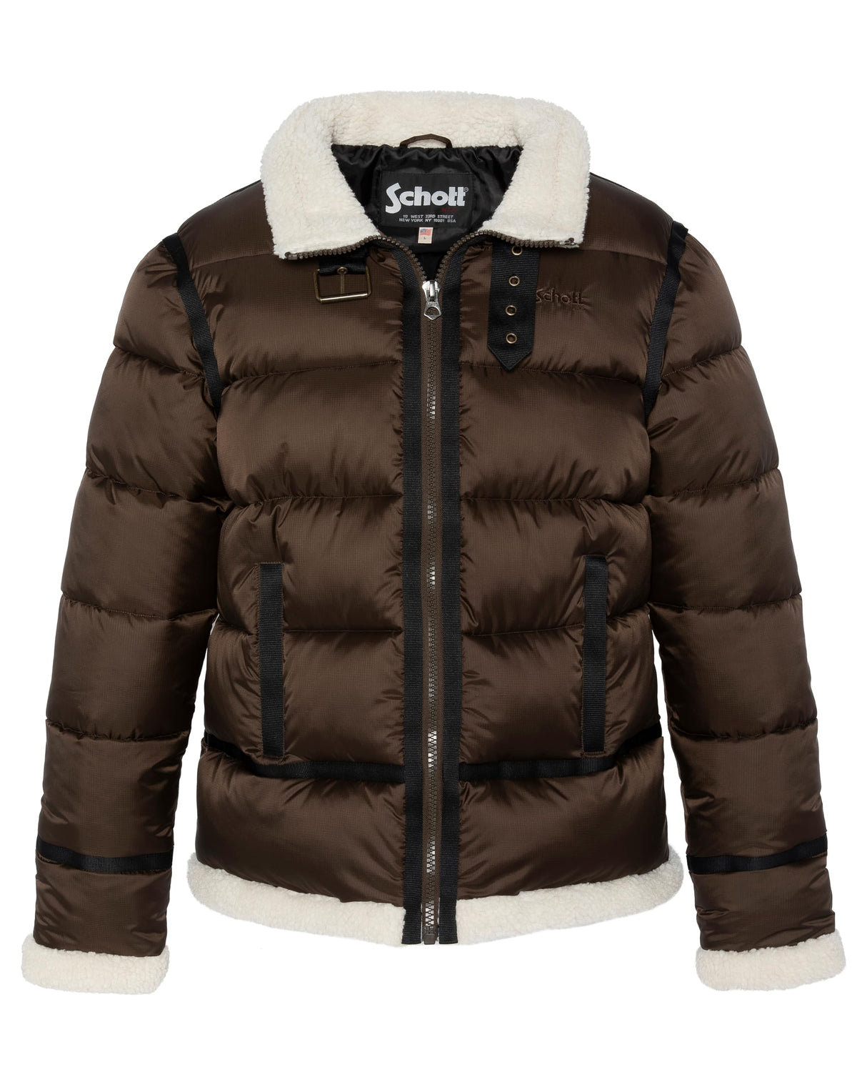 Schott NYC Idak Chaqueta, marrón, XL para Hombre