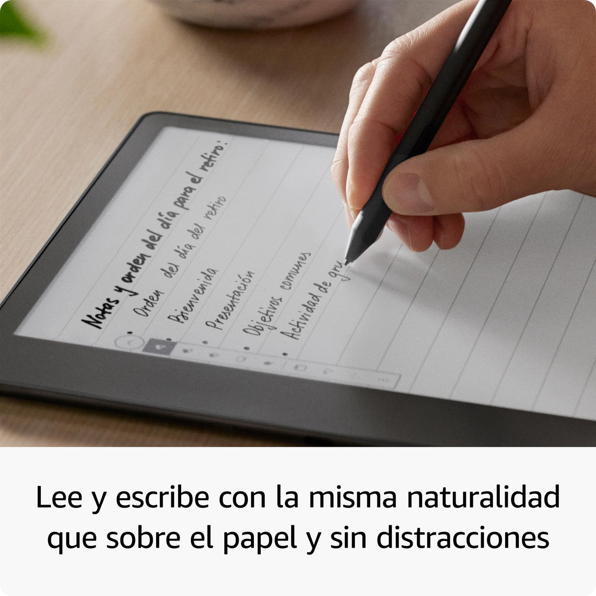 Kindle Scribe (2022), el primer Kindle que a la vez es un cuaderno digital, todo en uno, con 16 GB de almacenamiento y una pantalla Paperwhite de 10,2" y 300 ppp | Con el lápiz básico