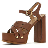 Michael Kors Nora, Heeled Shoes Mujer, Luggage, 39 EU