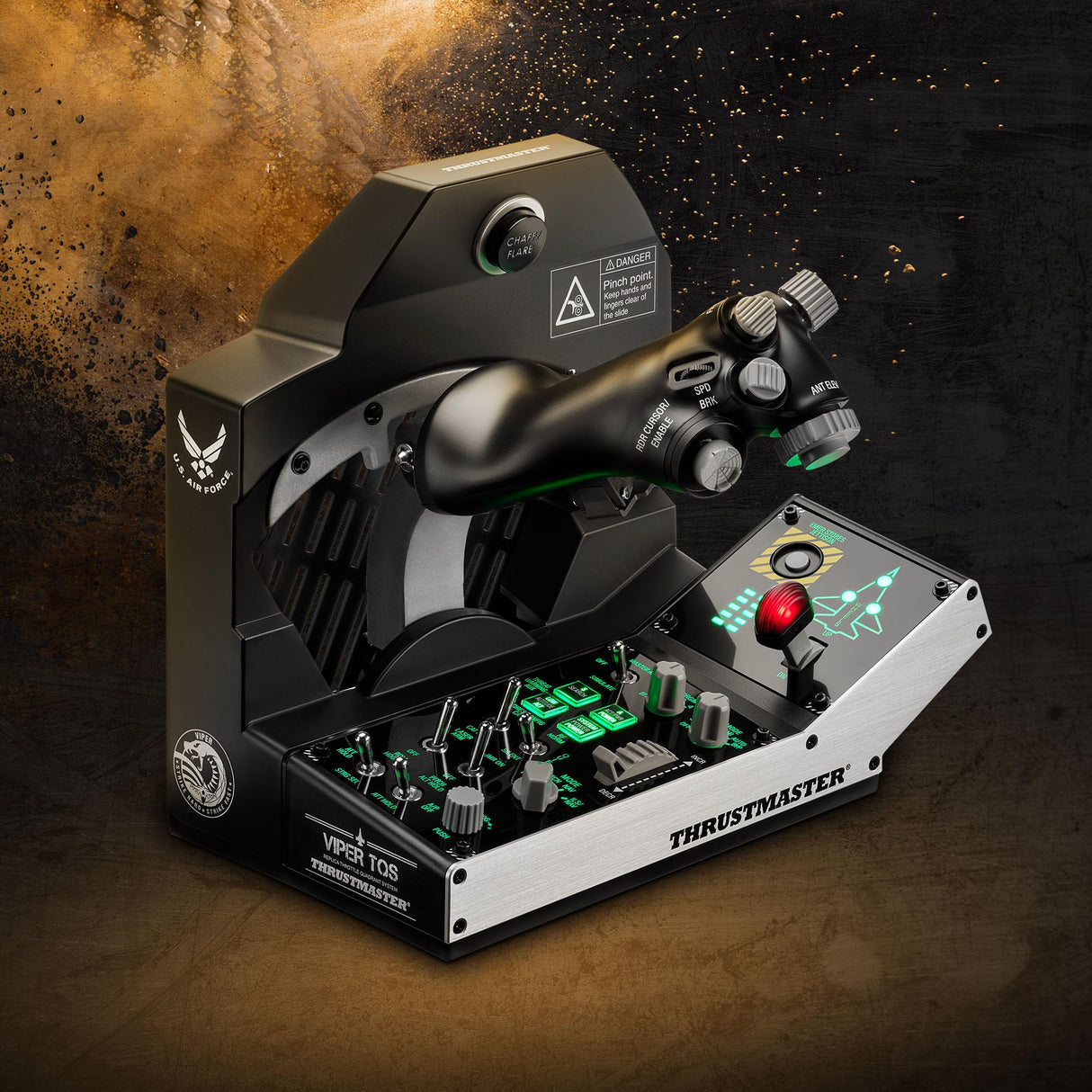 Thrustmaster Viper TQS Mission Pack para PC, Sistema de Cuadrante de Aceleración de Metal, Acelerador y Panel de Control Incluidos, Precisión con Efecto Hall, 64 Botones de Acción, 6 Ejes