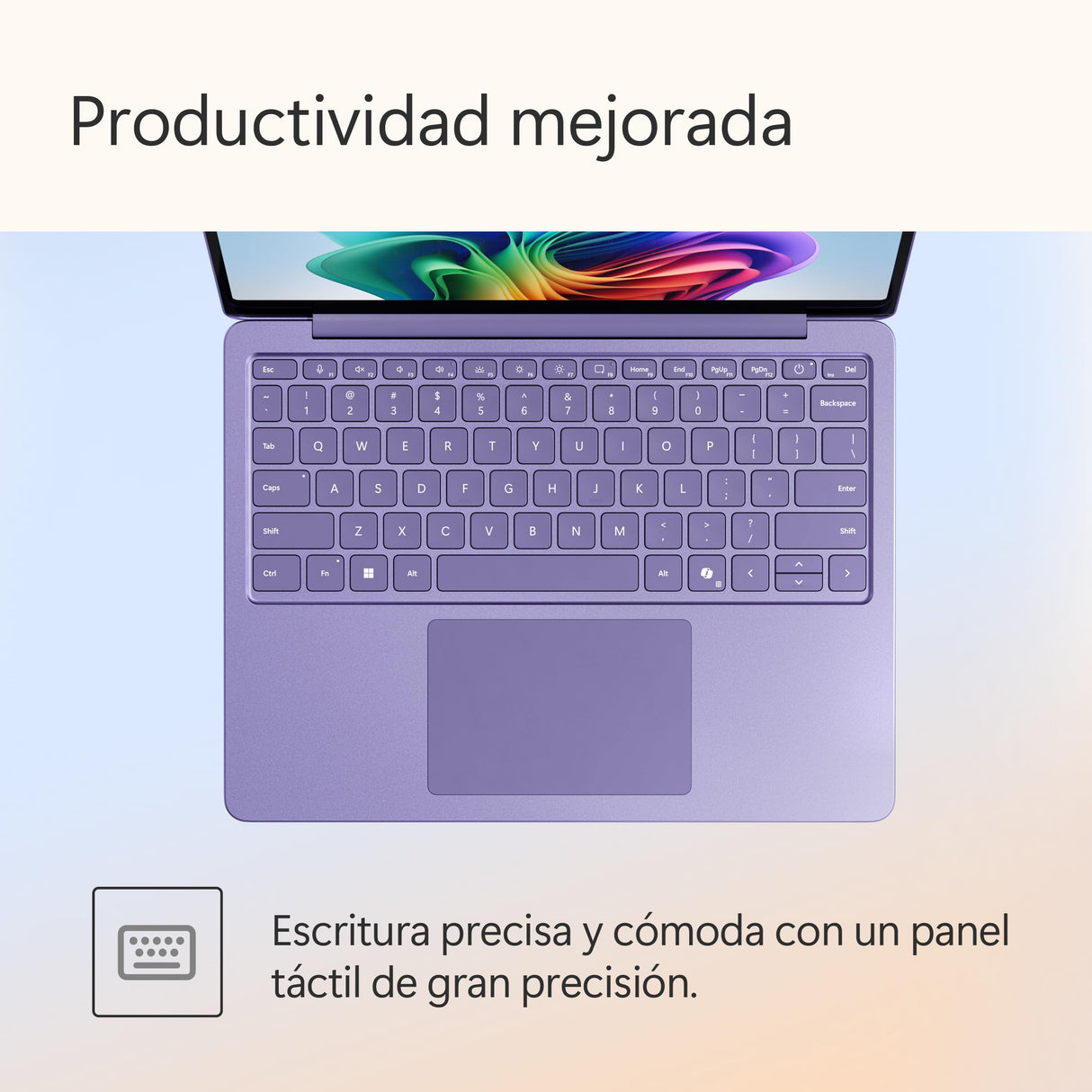 Microsoft Surface Laptop | Copilot+ PC | Pantalla táctil LCD 13'' | Snapdragon X Plus | 16GB RAM | Almacenamiento de 512GB | Último Modelo | Violeta