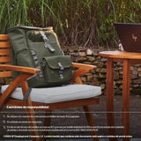 HP Mochila Modular para Portátiles de Hasta 15,6", 3 Productos en 1,Bolsillos Internos y Externos,Compartimentos Acolchados,Resistente al Agua,Correa de Hombro Extraíble,Creada con Material Reciclado
