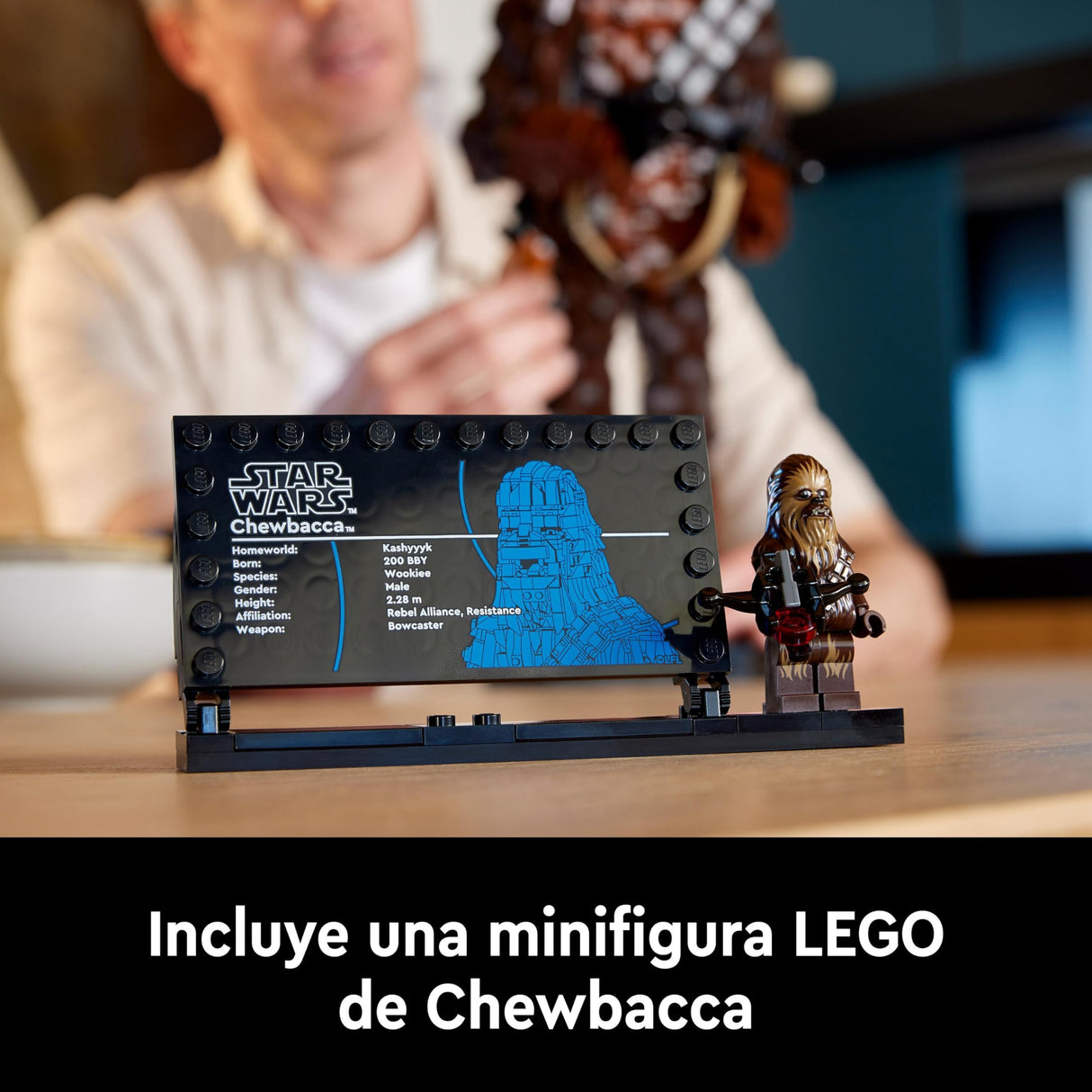LEGO 75371 Star Wars Chewbacca, Figura Coleccionable de Wookiee con Ballesta, Minifigura, Maqueta del 40º Aniversario de El Retorno del Jedi para Adultos, Regalo para Adolescentes, Hombres, Mujeres