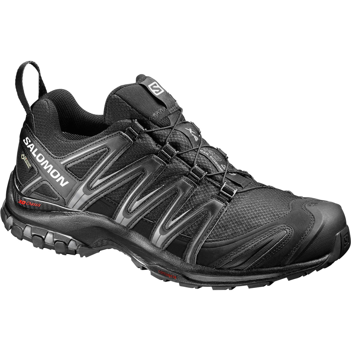 Salomon XA Pro 3D Gore-Tex Zapatillas de Trail Running para Hombre, Ajuste preciso, Agarre en todo tipo de terrenos, Impermeable, Black, 45 1/3