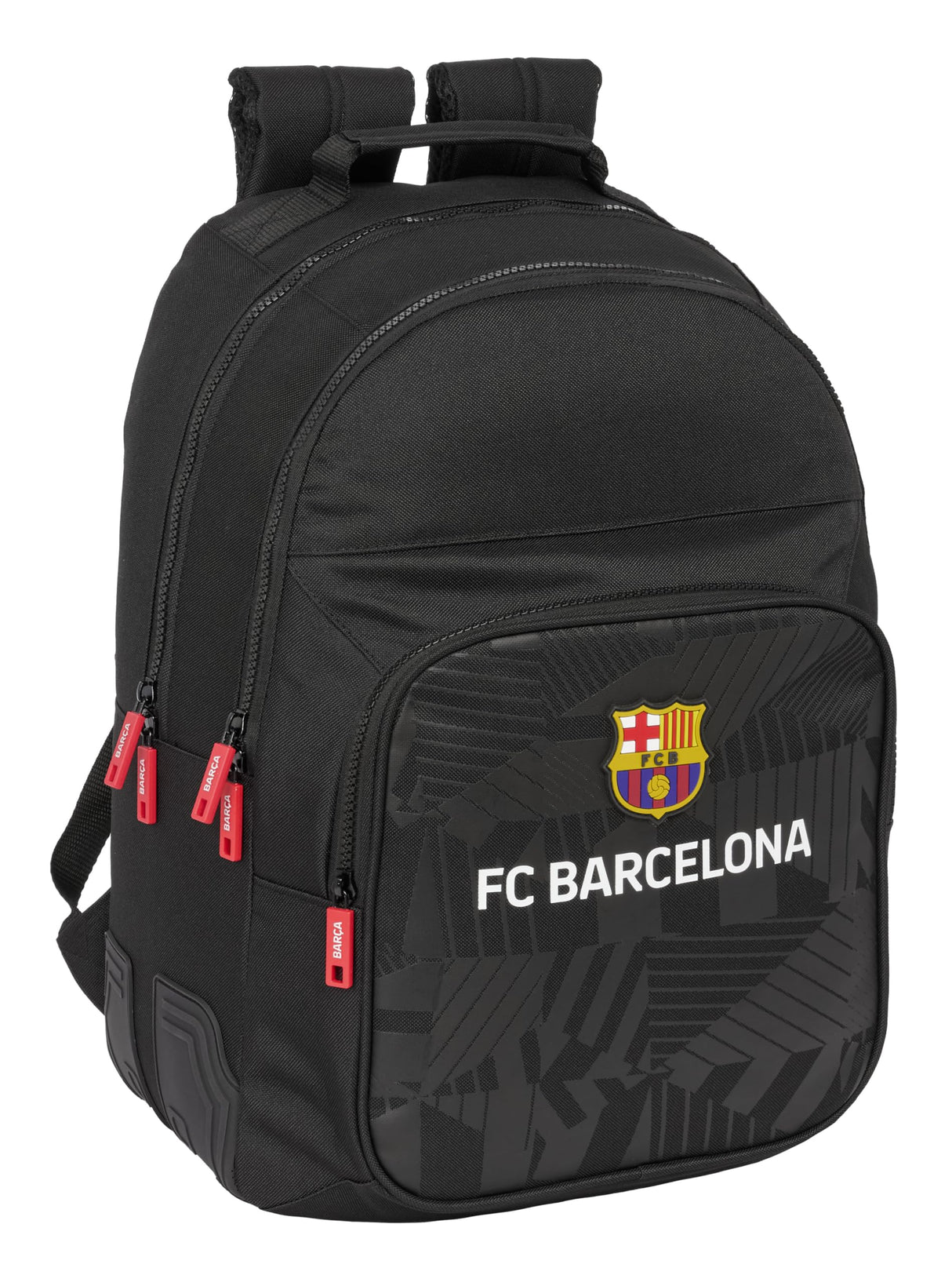 Safta F.C. BARCELONA BLACK - Mochila Escolar Infantil, Ideal para Niños de Diferentes Edades, Cómoda y Versátil, Calidad y Resistencia, 32x15x42 cm, Color Negro