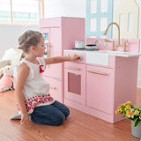 Rosa Cocina de Juguete de Madera de Teamson Kids Horno Niños TD-12302P