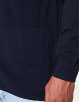 GANT Cárdigan clásico de algodón en V Suéter, Noche Azul, L para Hombre