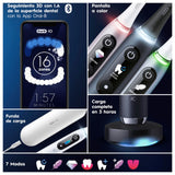 Oral-B iO 9N Cepillo de Dientes Eléctrico Negro con Mango Recargable, 2 Cabezales y Estuche Cargador de Viaje, 7 Modos De Cepillado Incluso Blanqueamiento Dental, Sensor De Presión, Diseñado por Braun