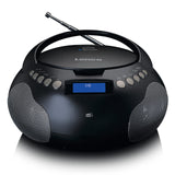 Lenco SCD-341BK - Boombox con Radio Dab+/ FM y Bluetooth, Color Negro