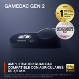 SteelSeries GameDAC Gen 2 Amplificador de Audio de Alta resolución - ESS Sabre Quad-DAC - Cancelación de Ruido por IA - Audio Espacial 360° - Certificado de Alta resolución - PC, PS5, PS4