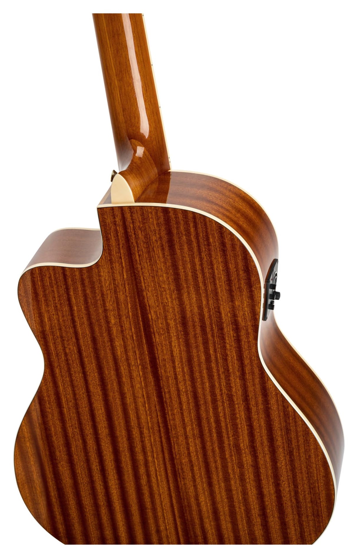 Ortega Guitars Family Series Pro - Guitarra de concierto de tamaño completo (electroacústica, abeto y caoba, incluye funda (RCE141NT)