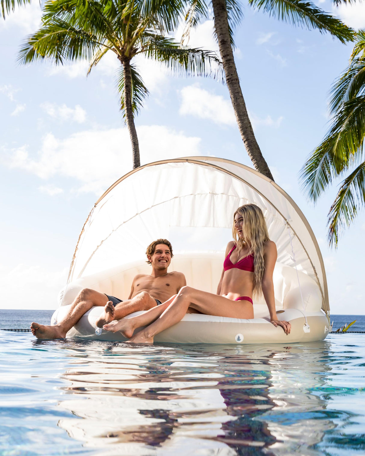 INTEX 58292EU - Isla hinchable canopy crema - 199x150 cm