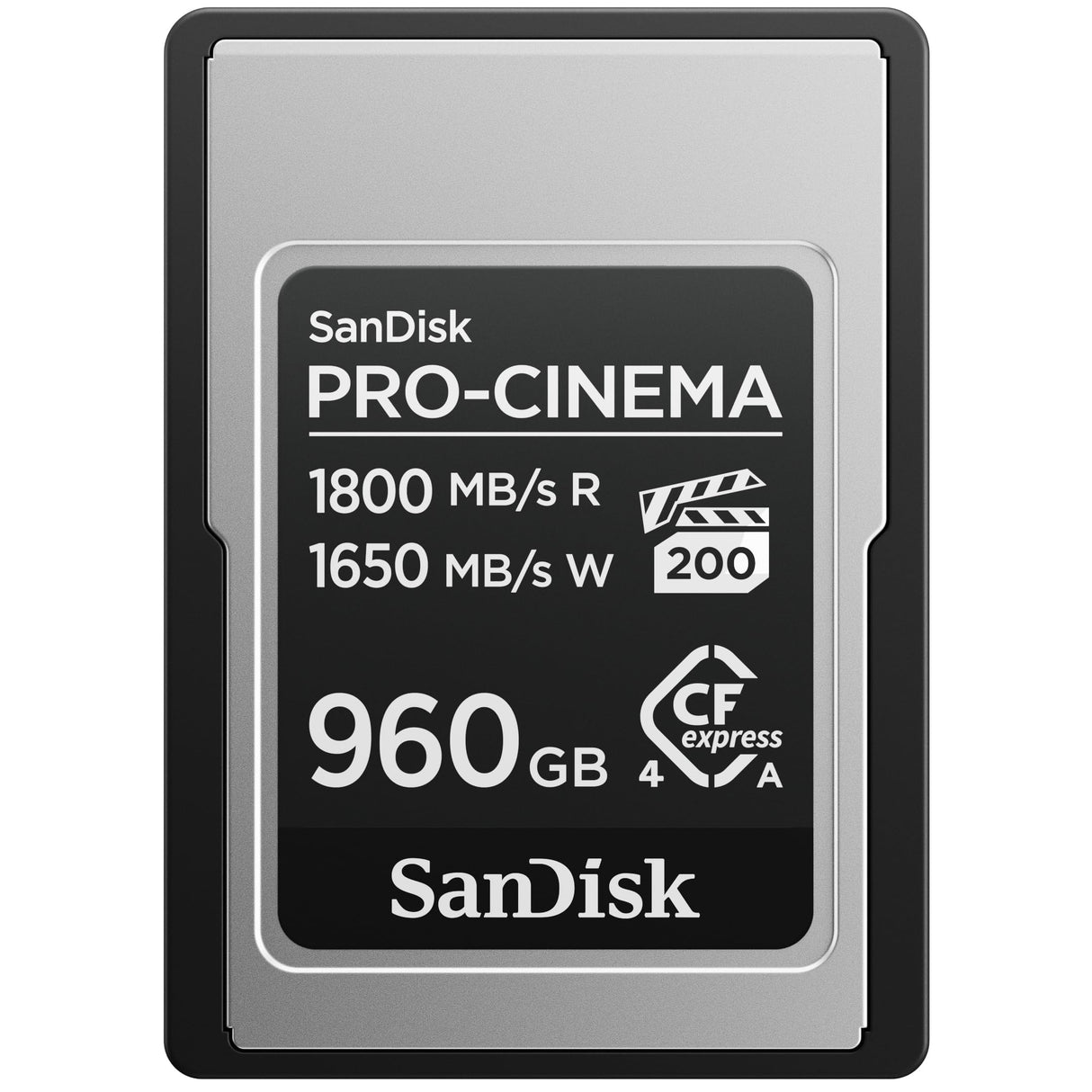 SanDisk Pro-Cinema CFexpress Type A Tarjeta de 960 GB (hasta 1800 MB/s de Velocidad de Lectura y hasta 1650 MB/s de Escritura, 4K, 6K, 8K, VPG200)