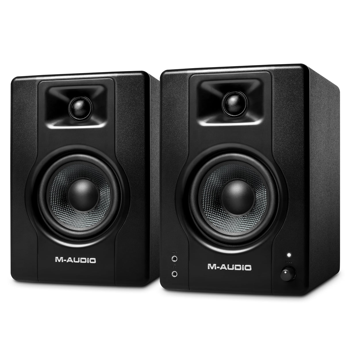 M-AUDIO BX4 Par 4.5" 120W Monitores de Estudio, Altavoces Autoamplificados para PC para videojuegos, producción musical, transmisiones en directo, podcast