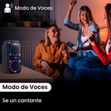 Hisense HP160 Party Rocket - Altavoz Portatil, Modo Karaoke, 160W, 5 Efectos de Luz, Batería de hasta 12 Horas de Duración, Modo Dual (2 Altavoces), Plug and Play, Bluetooth, AUX, USB, IPX4